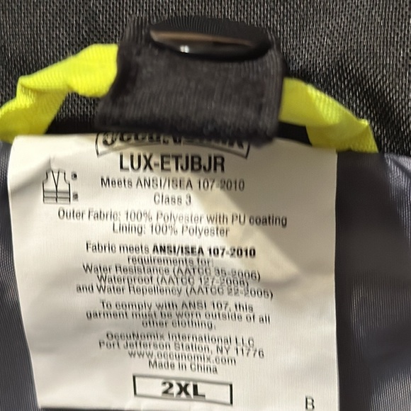 NWT Occunomix Value Black Bottom Bomber Jacket size 2x with removable liner - Picture 12 of 15